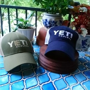 Lot of (2) YETI Coolers Trucker Caps NEW W/O Tags.